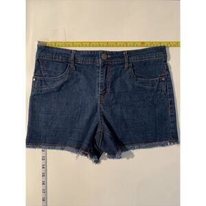 Selena Gomez Dream Out Loud Womens Shorts Size 9 Blue Denim Cutoff Frayed